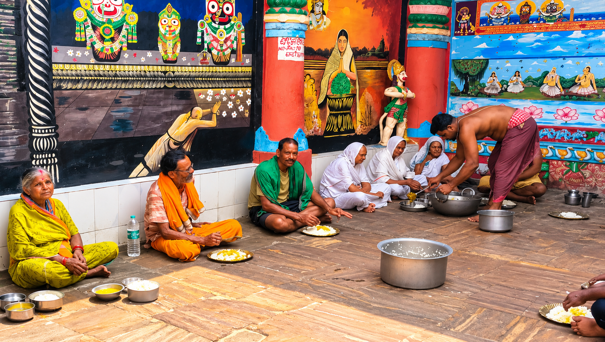 Annadan at Gangamata Matha, Puri