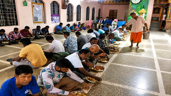 Annadan at Shri Dharmasastha Ayyappa Swamy Temple, Bangalore