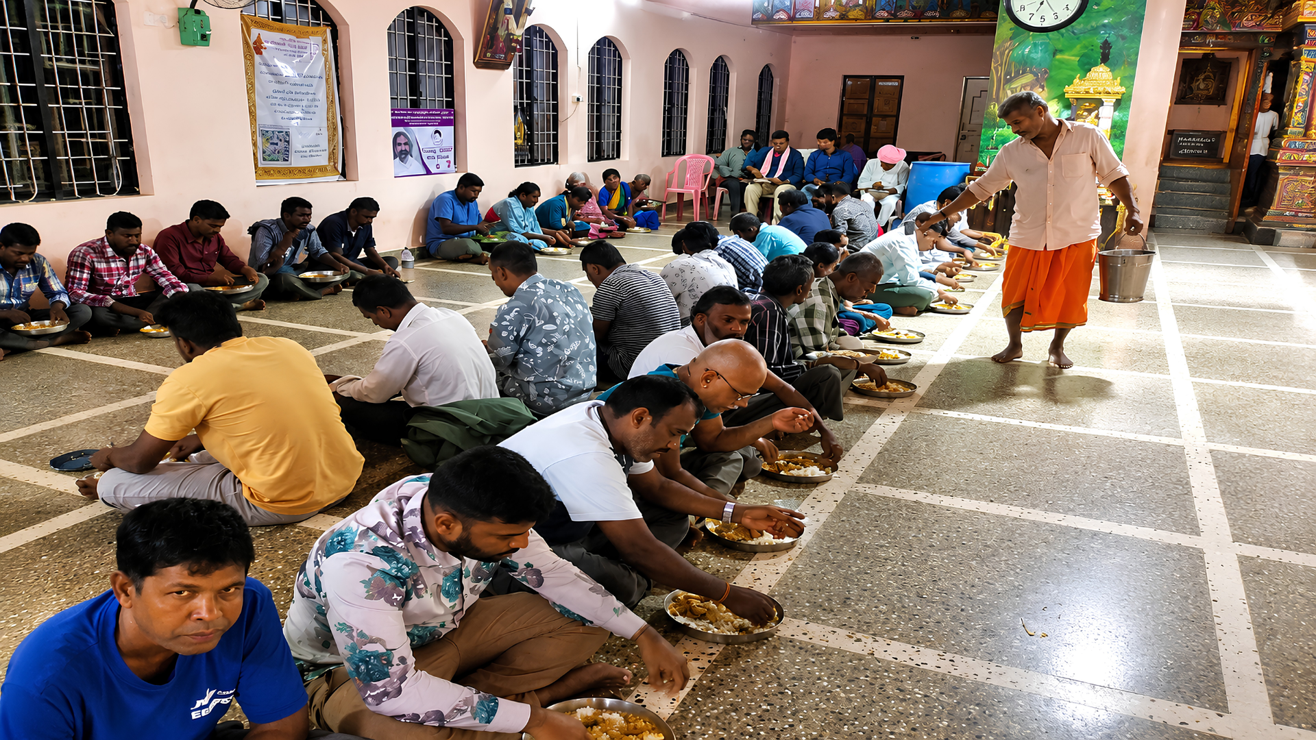 Annadan at Shri Dharmasastha Ayyappa Swamy Temple, Bangalore