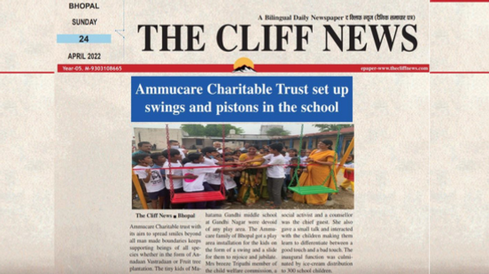 Ammucare Charitable Trust Installs Play Area Equipment at Gandhi Nagar School