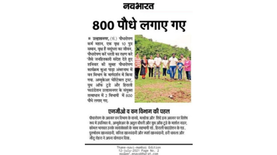 Ammucare plants 800 Saplings in Ambernath